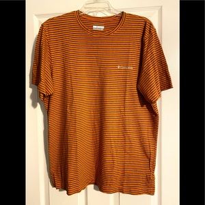 Men’s Columbia Short Sleeve Striped T-Shirt Size M